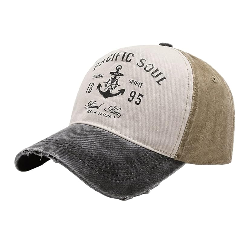 

[White Fang] hat English letters logo cap American casual vintage damage design sports men s ladies CA529 (Frack)