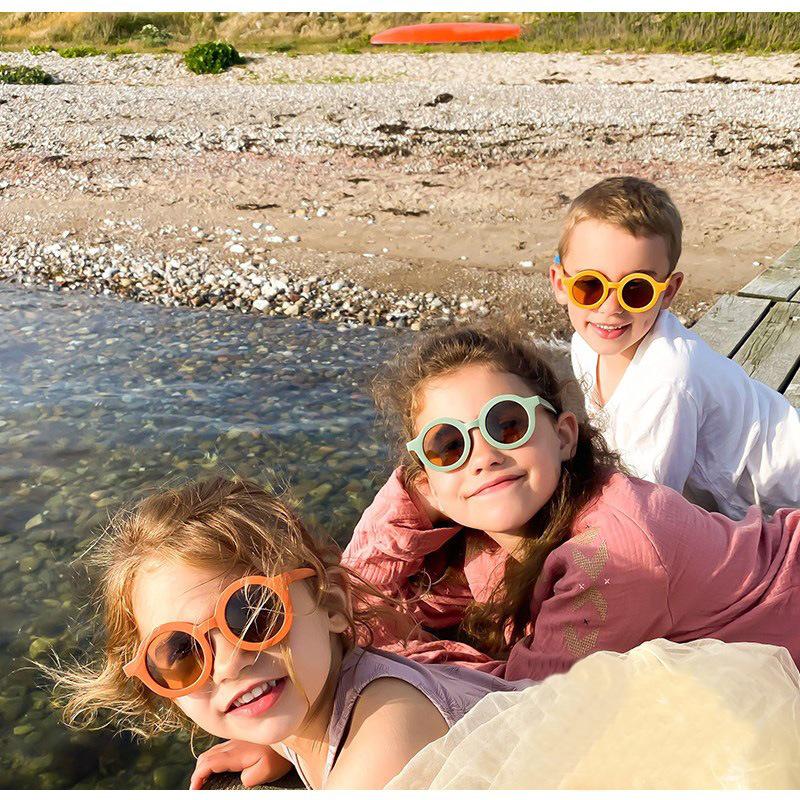 Denmark Matte Round UV400 Foldable Children's Sunglasses