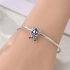 Charms Original Copper Plated Blue Rhinoceros Animal Beads Fit Bracelet Diy Fine Gift Women Delicate Jewelry
