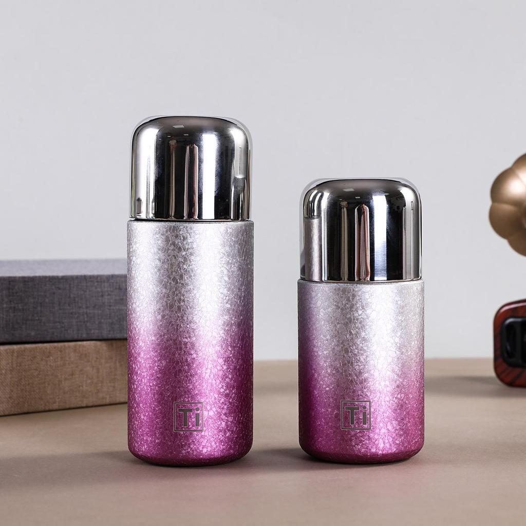 Sleek Titanium-Coated Insulated Mini Cup - Luxury Pocket Gift for Men & Women