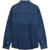 Calvin Klein American Vintage Minimalist Label Patch Pocket Cotton Linen Blend Denim Shirt Men shirts 4RF904G