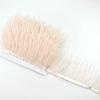 1Meters Fluffy Colored Ostrich Feathers On Ribbon Tape Trim Tassel Fringe 8-10Cm Sewing Flecos White Wedding Dress Clothes Decor