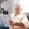 10X Magnifying Glass Lens Handheld Portable Eye Loupe Foldable Magnifier for Newspaper Reading Jewelry Stamp Inspection