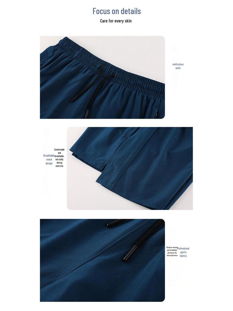 Men's Lightweight Quick-Dry Sports Running Shorts for Summer - Breathable, Thin Three-Point Marathon & Track Training Shorts