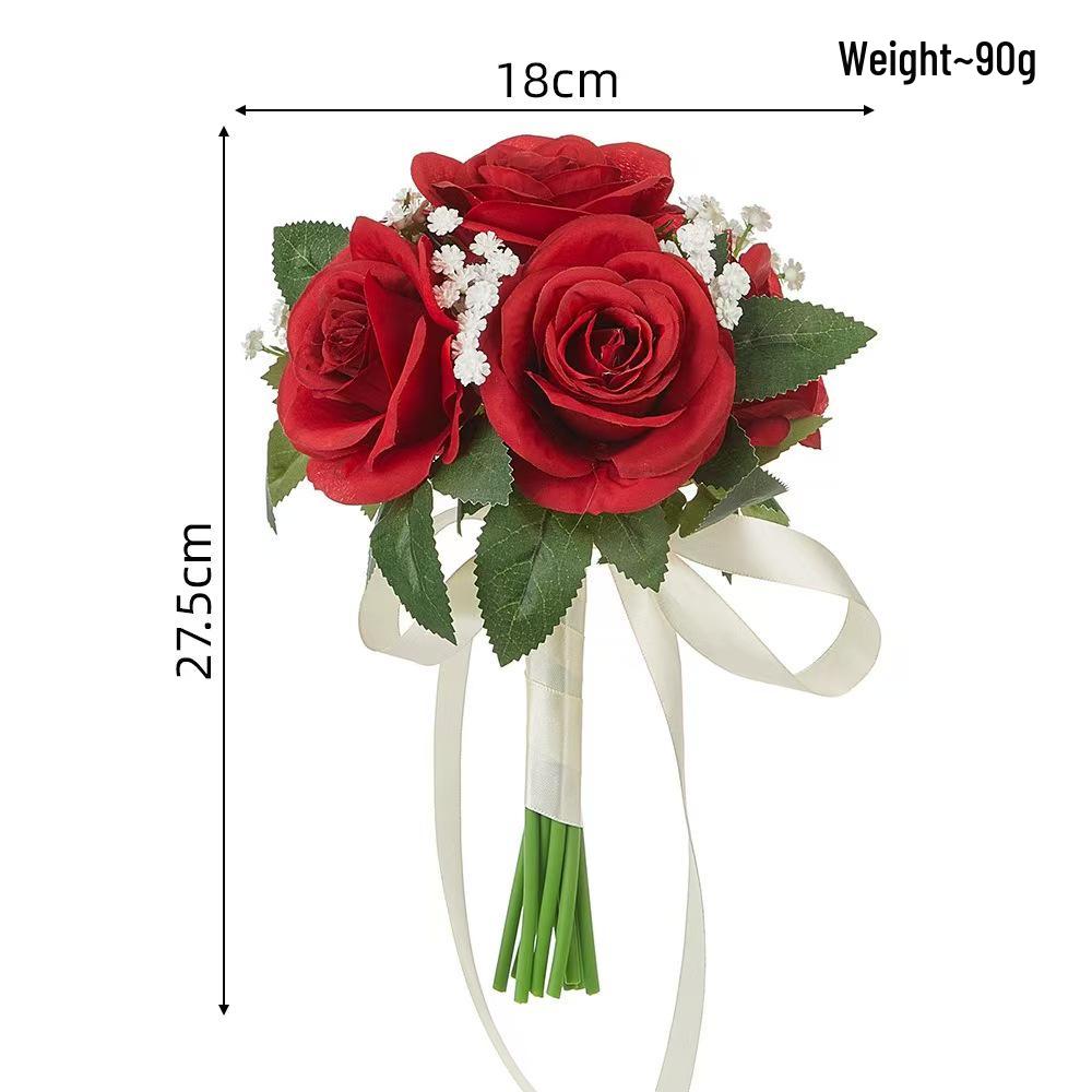 Korean Style White Artificial Bridal Bouquet for Creative Western Weddings