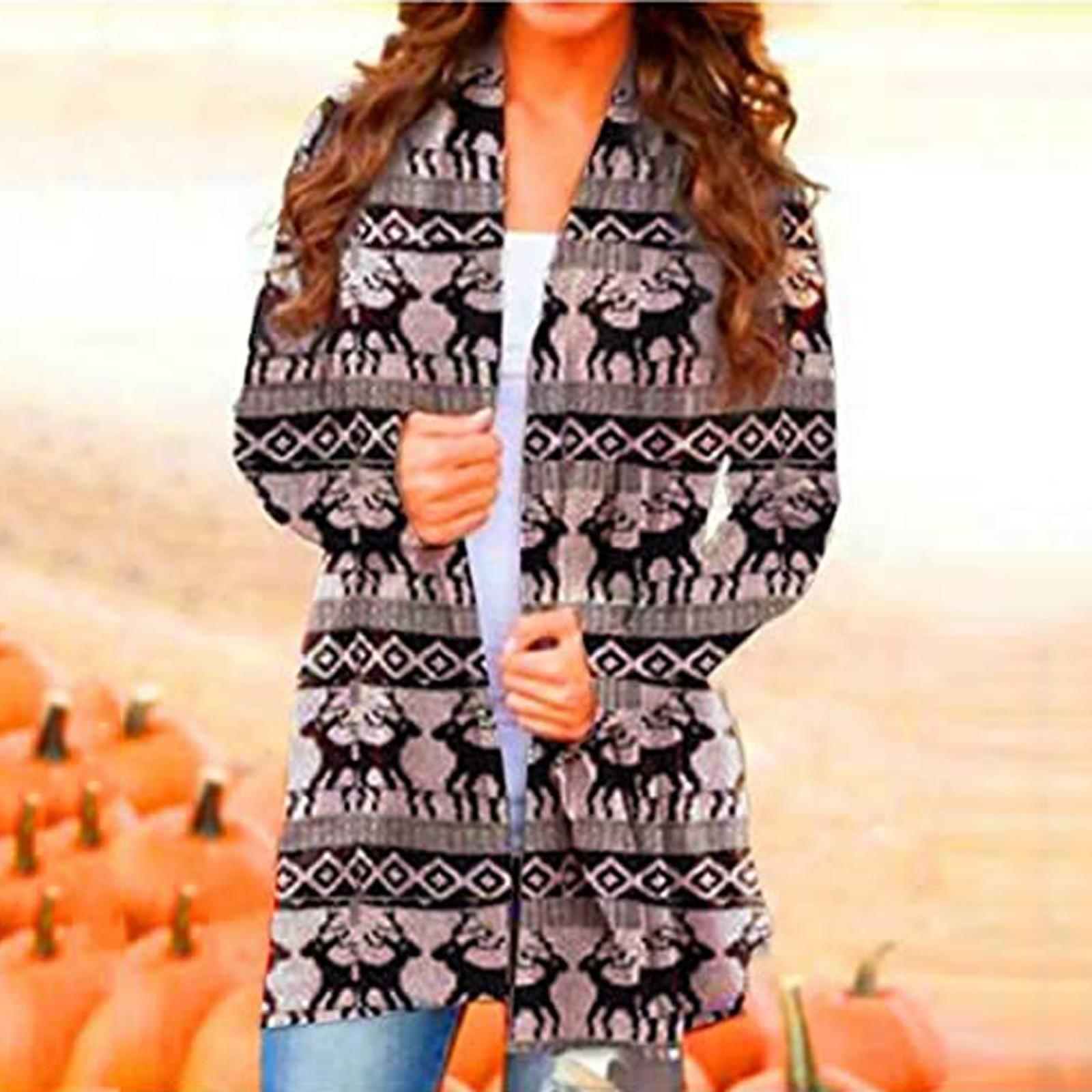 

Женский Рождественский Снеговик с открытым передом и длинными рукавами, свободный кардиган со струящимся подолом XXXL