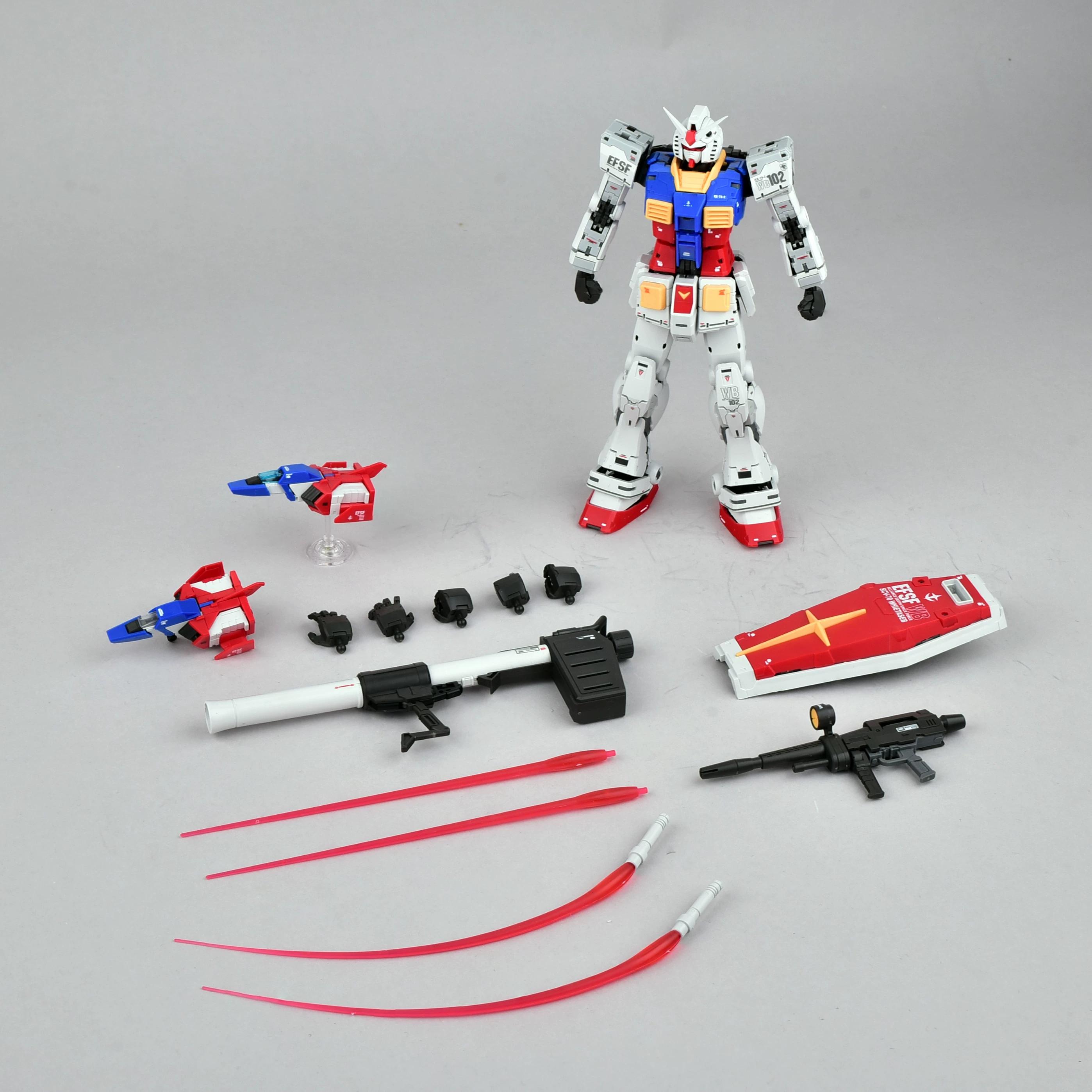

Panda Studio Увеличенный пластиковый модельный набор 1/100 RX-78-2, со светодиодным эффектом и декалями на водной основе, Коллекционная фигурка