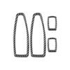 4pcs Carbon Fiber Car Interiror Door Window Button Frame Sticker For BMW 3 F30