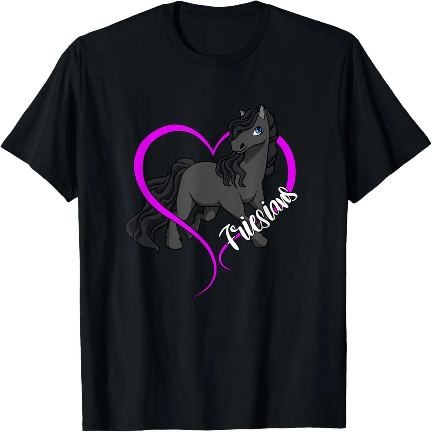 Horse lovers - Friesian Horse T-Shirt XXXXXL чёрный