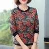 Women's Clothing Loose T-Shirts Printing Round Neck Tops Comfortable Intellectualautumn Winter Thin Casual Patchwork Plus Size