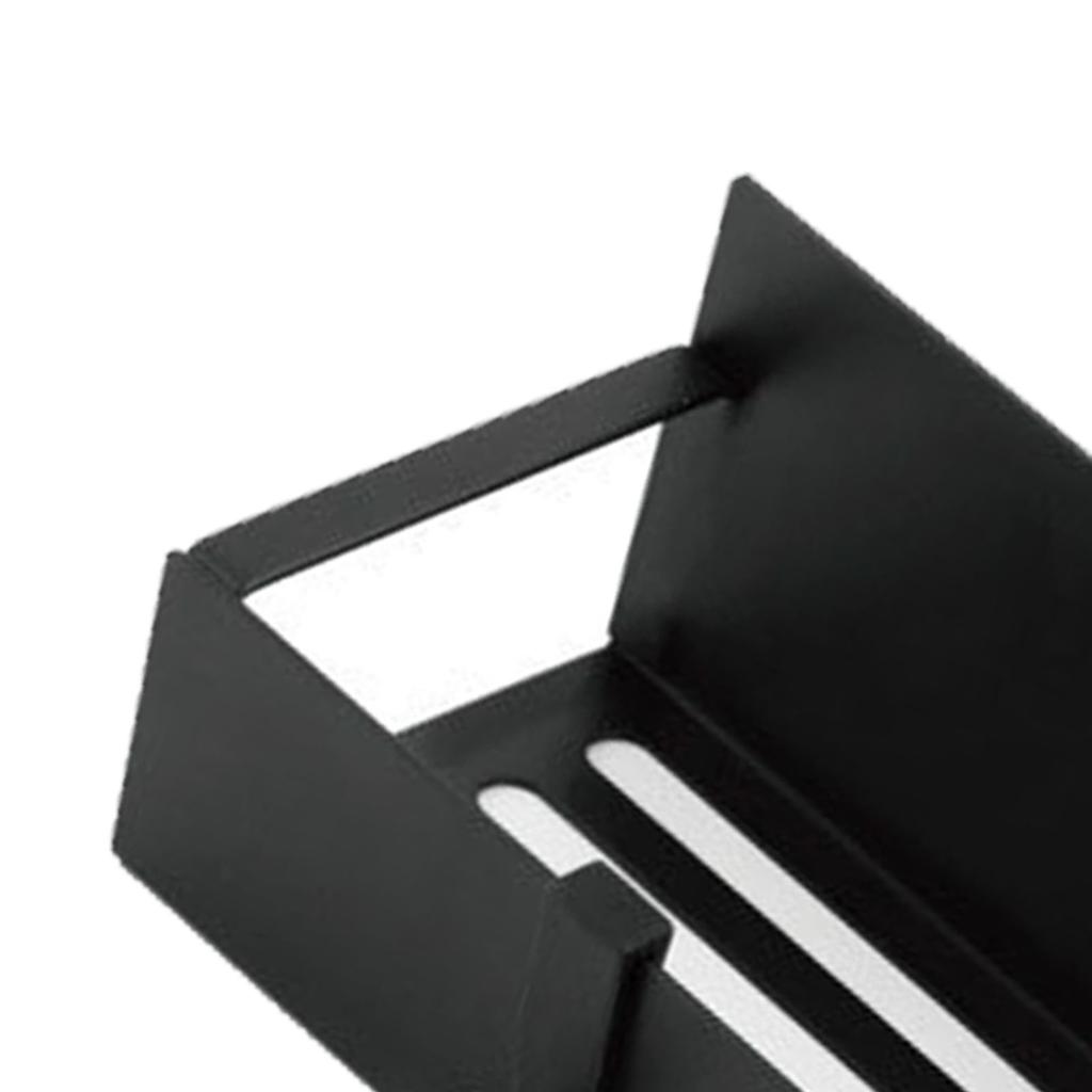 Raft magnetic pentru condimente de frigider cu cârlig, suport suspendat pentru condimente, raft pentru depozitare în bucătărie, negru