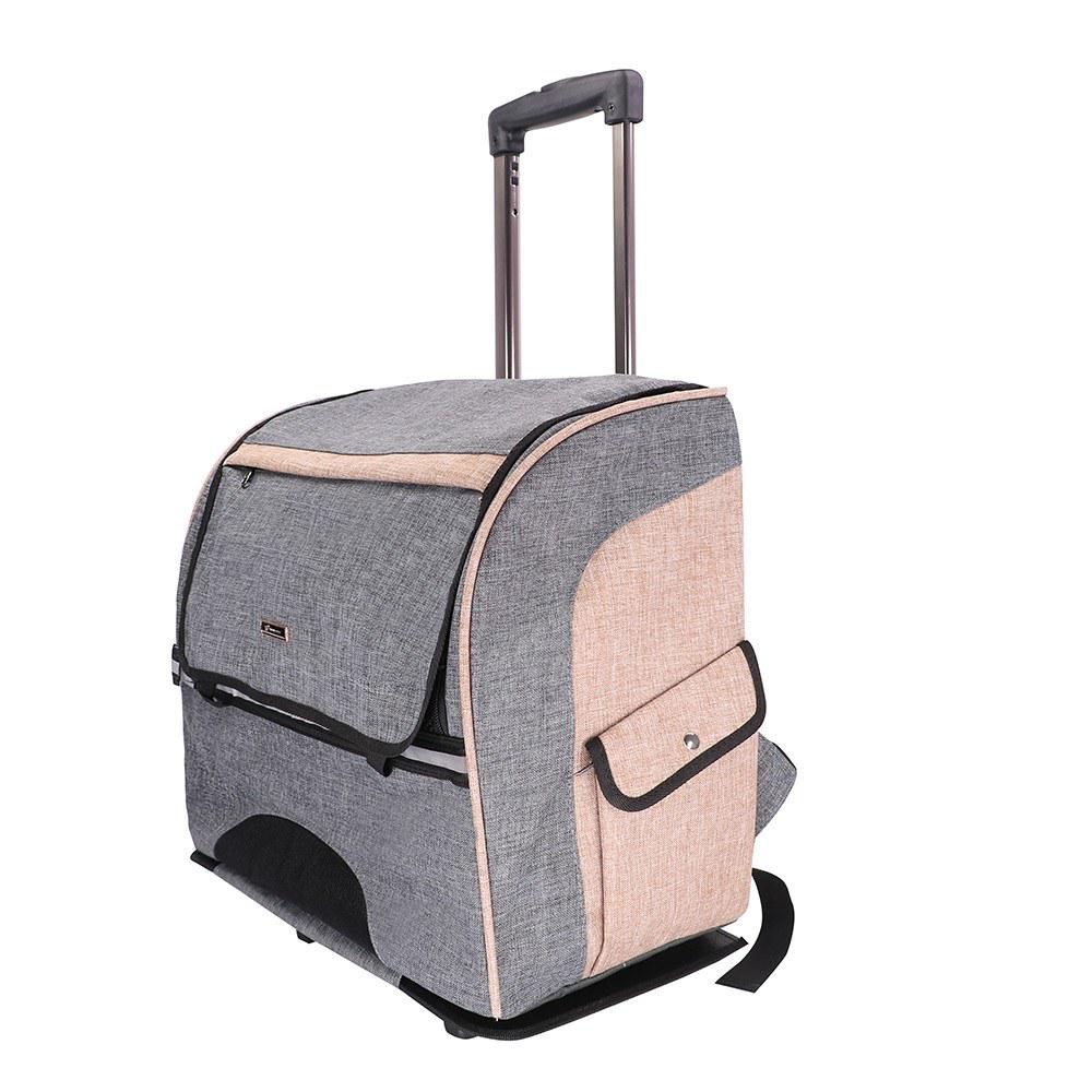 rolling backpack pet carrier
