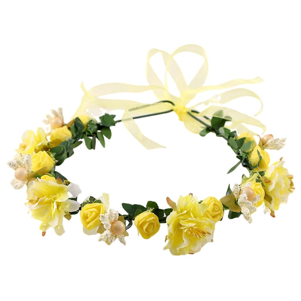 Garland Headdress Women Garland Hairband Multi Color Floral Design Hair Wreath Headpiece For Hair Diy Accessory Hair Styling
