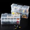 Conjunto de Recipientes Plásticos Transparentes para Armazenamento de Temperos Com Compartimentos Removíveis e Alça Portátil Perfeito Para Despensa da Cozinha Condimento