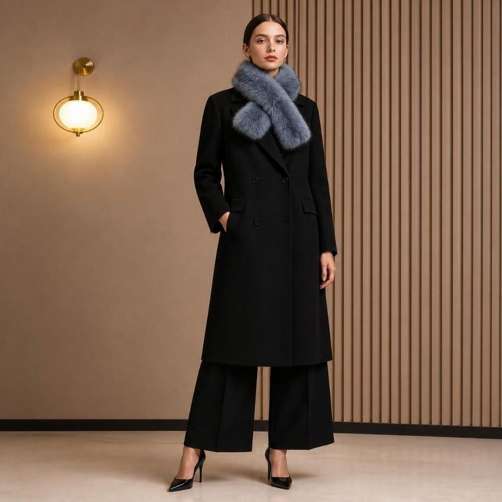 Thickened Imitation Fox Fur Scarf Soft Neck Collar Elegant Winter Scarf Outdoor