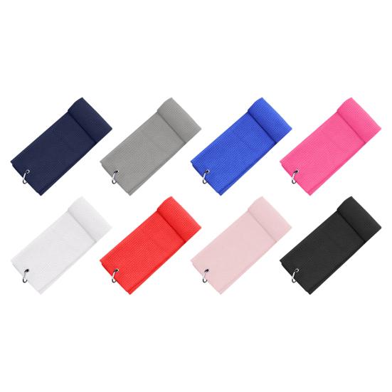 Microfiber Golf Towel with Carabiner Clip Waffle Pattern Super Soft Absorbent Golf Club
