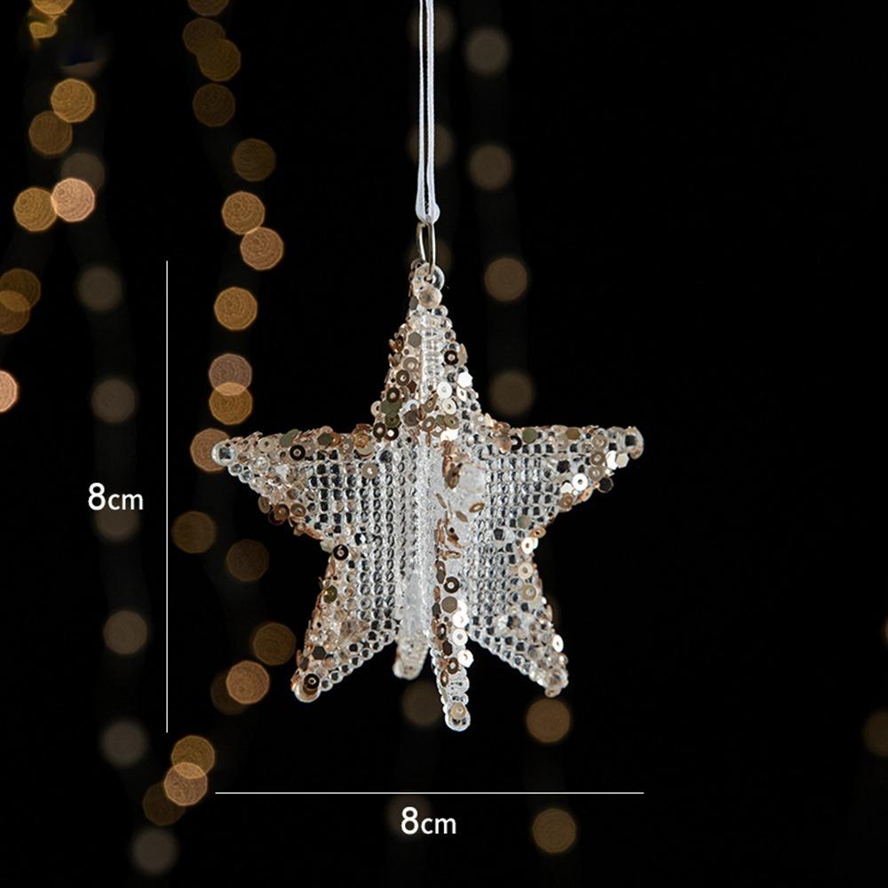 Snowflake Christmas Tree Ornaments Acrylic Crystal Hanging  Merry Christma