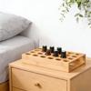 Úložný box na esenciální oleje z borovicového dřeva, stojan na 24 roll-on lahviček, organizér pro domácnost