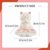 Praying Cat Phone Holder,Funny Cellphone Stand Birthday Gift Resin Kitten Statue Animal Figurine for