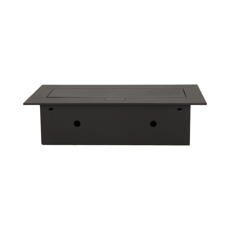 Recessed Socket 3X2P+Z Flat Edge Black - On-Ae-1371/B