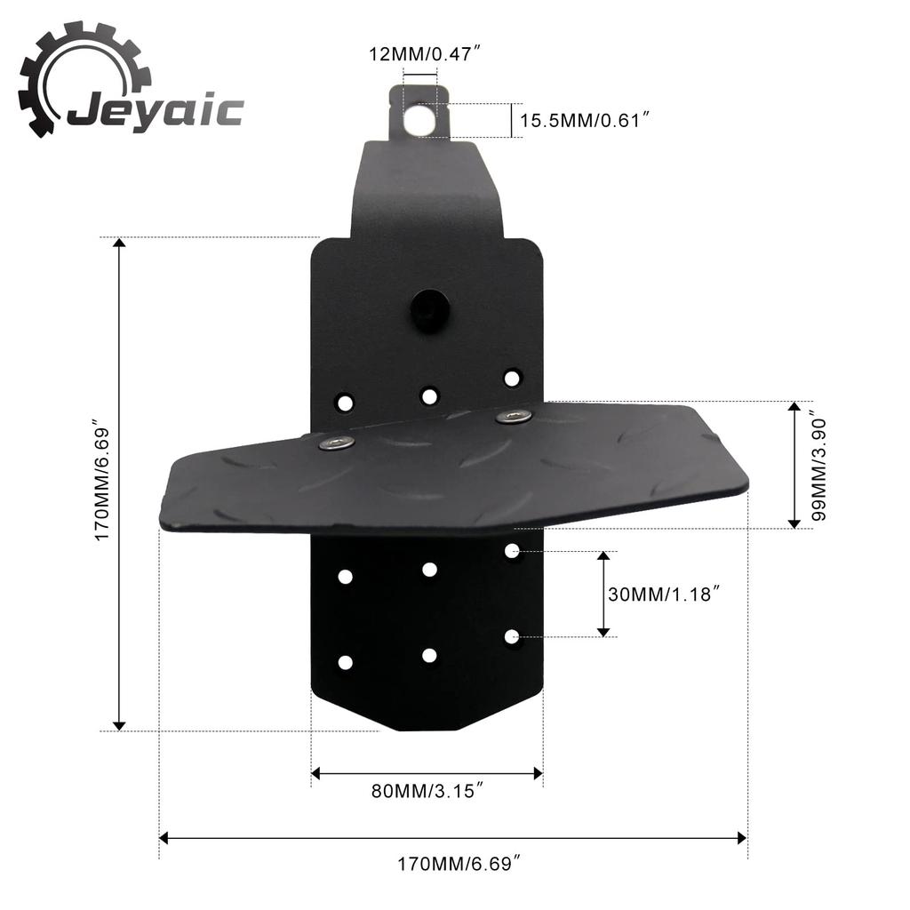 Jeyaic Hiace 200 Series 1-6 Footrest & Mat Driver Footrest Folding Footrest Leg Pad Footrest Leg Pad Foldable Black