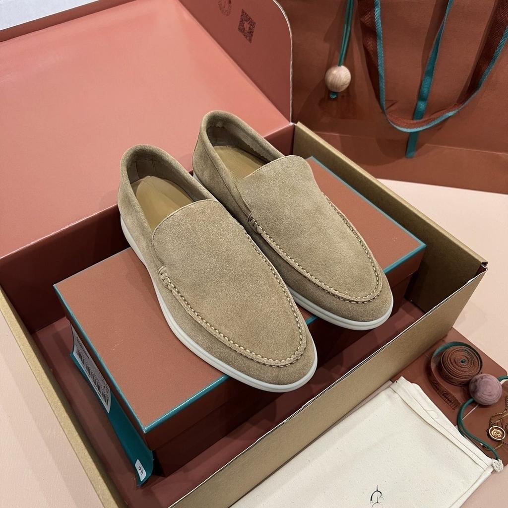 Holiday Gifts Luxury LP Series Genuine Leather Men‘s Loafers Master Handmade Flat Casual Non-slip Outdoor Breathable Beach Shoes