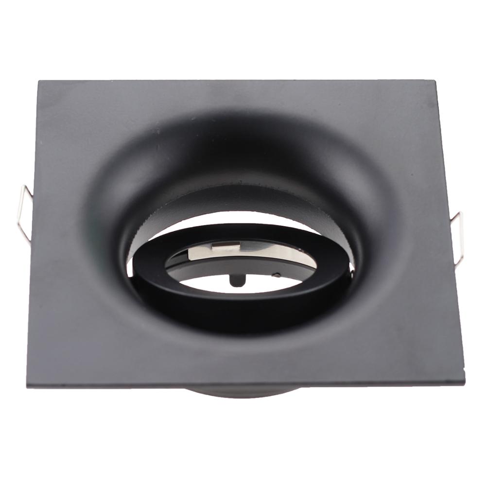 Rund GU10 Infälld Downlight Ersättningssats Svart MR16 Sockel Monterings Takspotlight Ram GU5.3 Lampa Sockelhållare