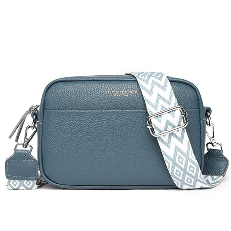 Luxury Solid Color Genuine Leather Ladies Messenger Bag 100% Soft Cowhide Shoulder Crossbody Bags For Women 2026 Female Handbags