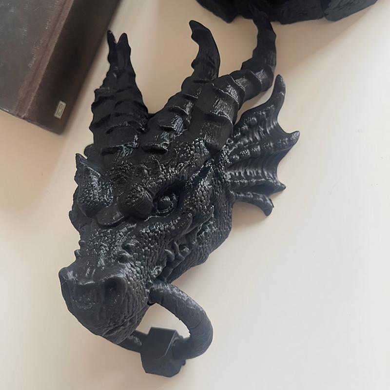 Dragon Door Knocker Goth Home Decor Gothic Home Dragon Wall Decor Dragon Head Statue Decoration For Home Office Decor