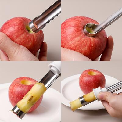 1pc Stainless Steel Apple Corer and Peeler - Dual-Function Fruit Pitter, Ideal for Core Removal and Fruit Separation