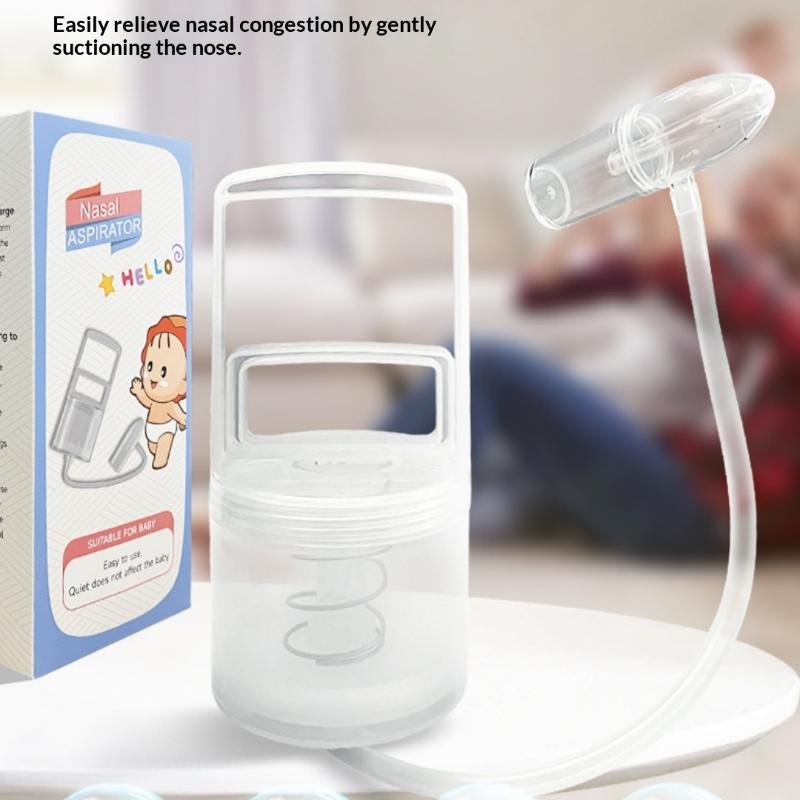Manual Baby Nose Aspirator Hand Suction Device with Powerful Extraction Non Electric Compact Design for Infant Toddler Nasal Care