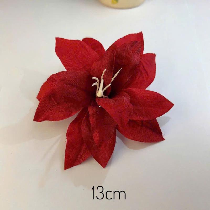 1PC Retro Lily Flower Hairpin Valentine Headwear Girl Aesthetic Side Clip Hair Accessories Artificial Floral Hair Clip Festival Gift