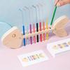 A Set of Wooden Fishbone Sticks with Matching Puzzle Toys - Early Color and Quantity Recognition, Enhanced Logic and Sensory Skills