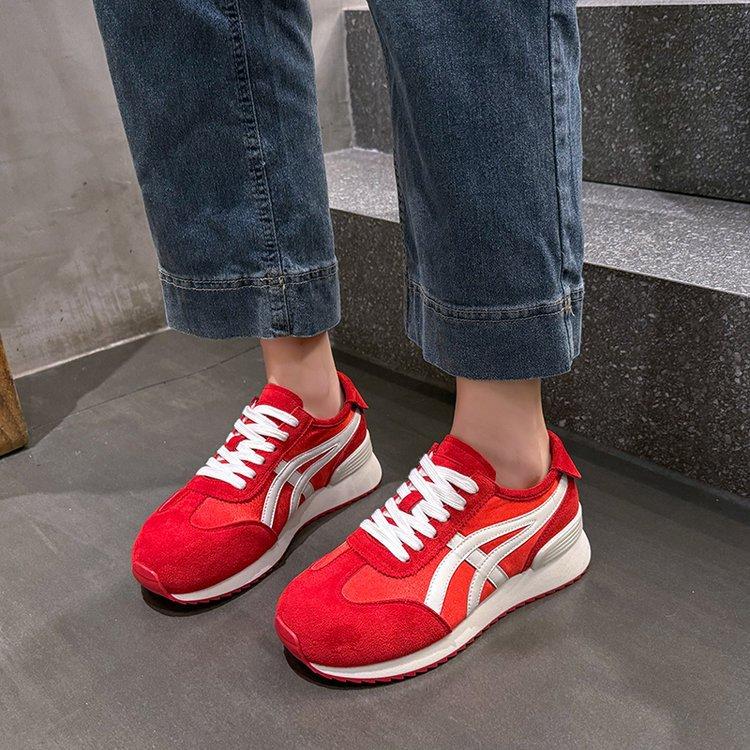 Retro fashion lace-up Forrest Gump shoes 2025 summer new versatile casual little white shoes women's breathable sports moral training shoes