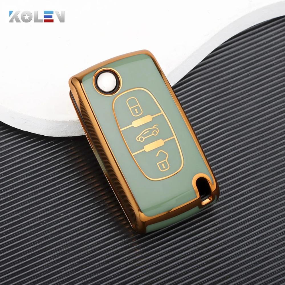 

TPU Car Remote Key Case Cover Shell for Peugeot 107 206 207 307 308 406 for Citroen Xsara Picasso C2 C3 C4 C5 C6 C8 Keyless Fob