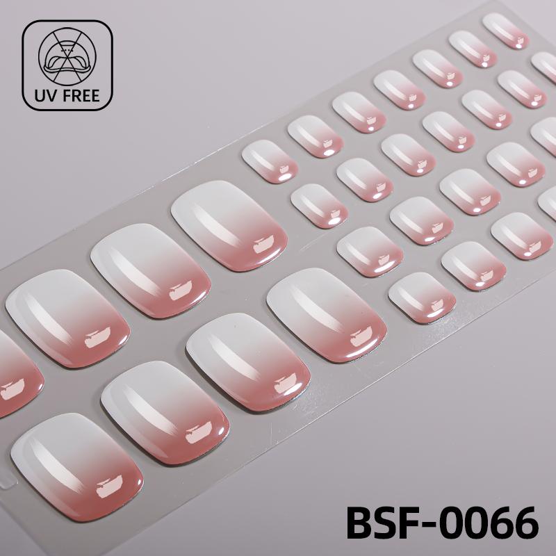 Popular Style New 3D Waterproof Nail Sticker Plastic UV Free Nail Wraps Toe Wraps