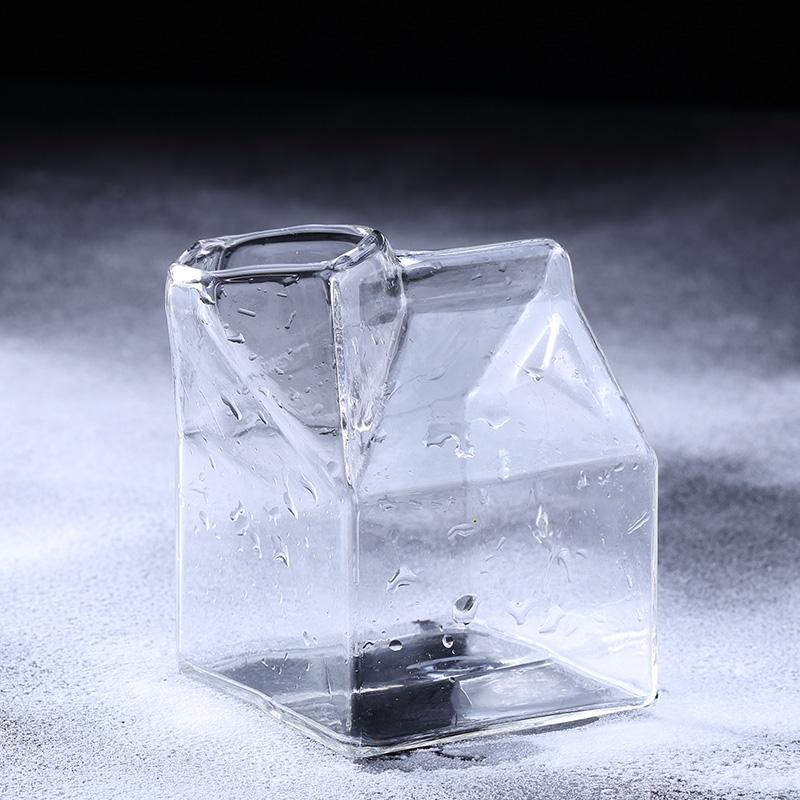 340ml Creative Cocktail Glass cup milk Glass box coffee cups Milk bottle clear glass gifts milk unique glass kitchen