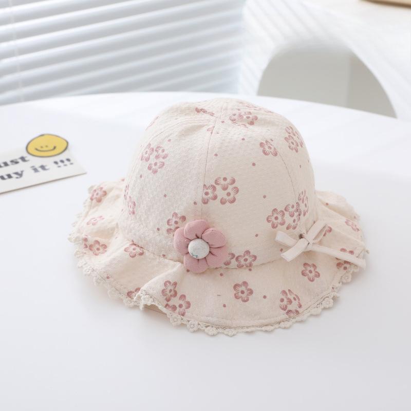 

Детская шапка Весна и Осень Тонкая Модная Солнцезащитная шапка для девочки Регулируемая Летняя Панама Шляпа-ведро (46-49cm)