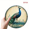 Peacock Metal Art Sign 2D Flat Wall Decor Garden Terrace Shop