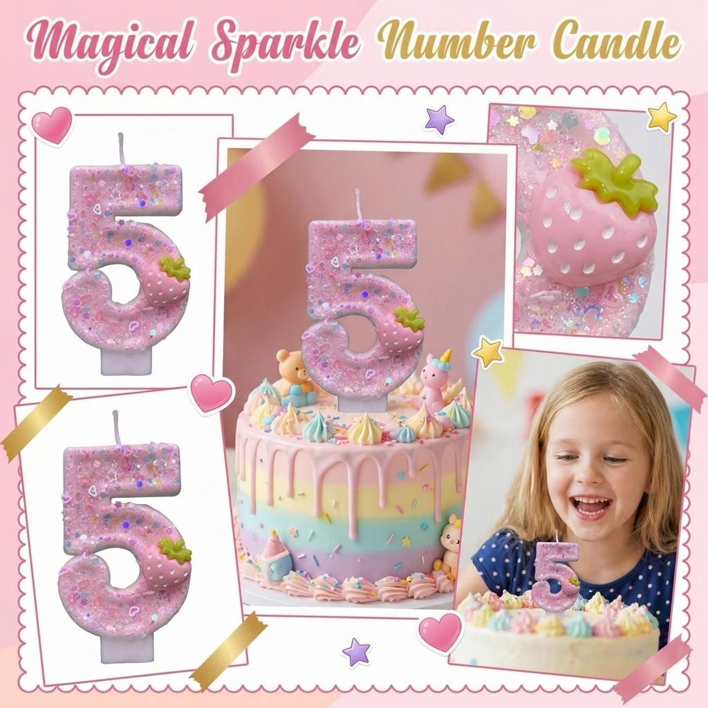 Fashion Cartoon Creative Birthday Candles Party Digital Candles