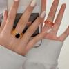 Elegant Vintage Women Cool Acrylic Rhinestone Finger Ring Transparent Fashion Jewelry Resin Rings