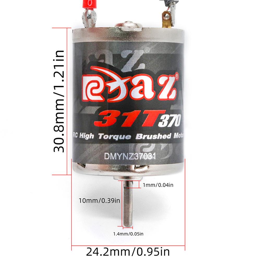 1 PC 31T 370 Brushed Motor DC Motor RC Motor High Torque Electric Brushed Motor 30000RPM for 1:10 1:12 1:14 1:16 1:24 RC Crawler