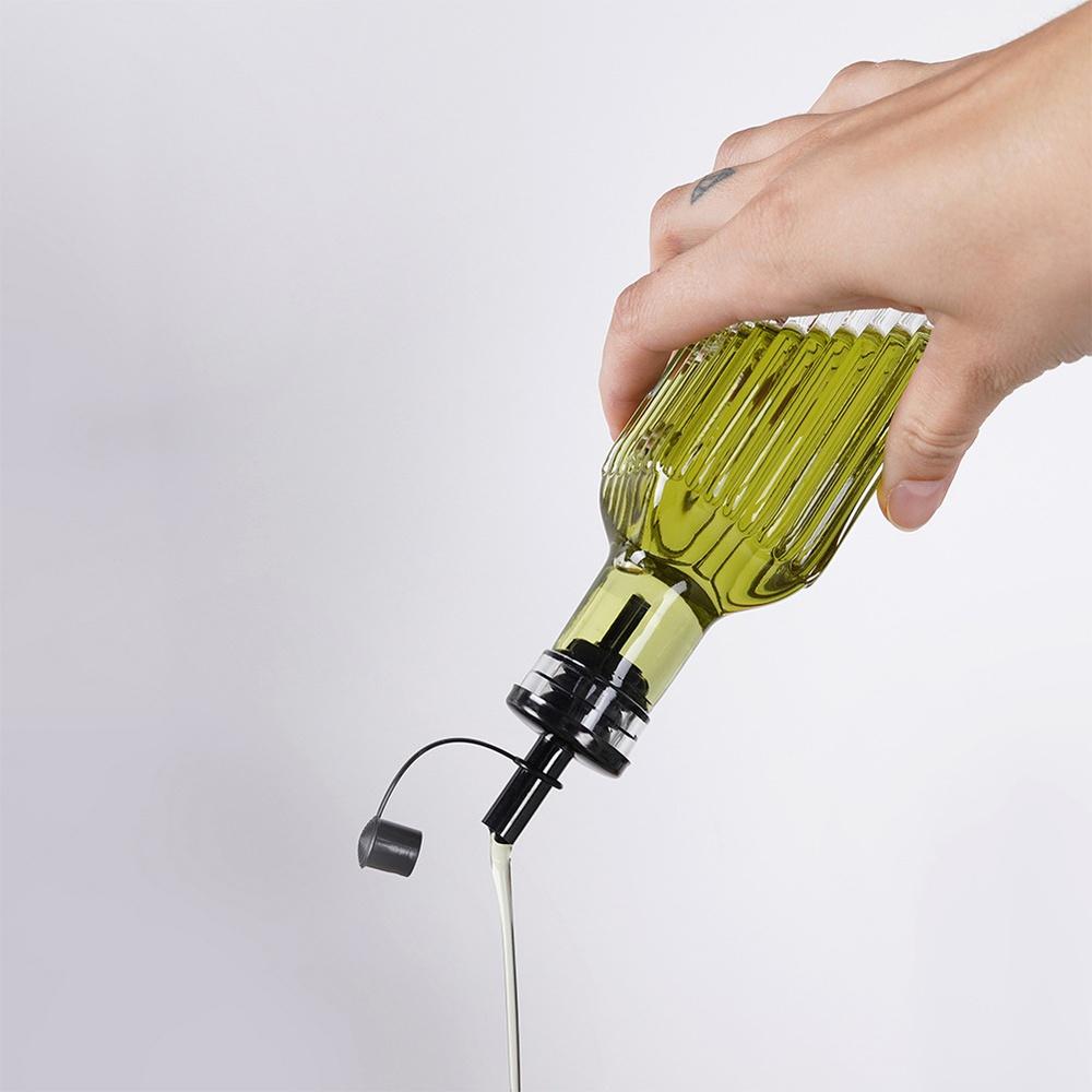 2x Glass Bottle for Olive Oil and Vinegar with Dispenser 190ml