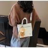 Street Style Nylon Square Bag For Women Teen Fashion Lightweight Crossbody Bag With Stitching Detail