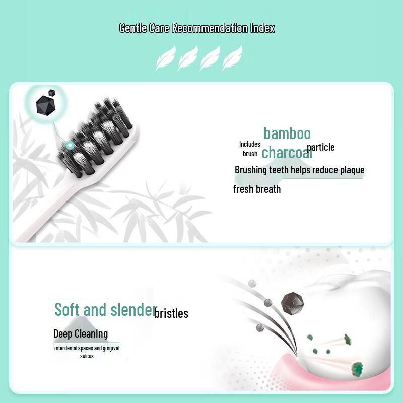 LengSuanLing Carbon Black Deep Clean Soft Toothbrush