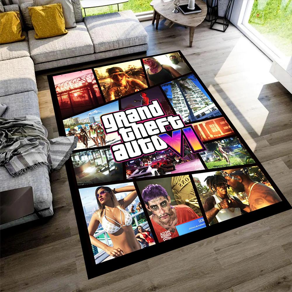 Grand Theft Auto Floor Mat Perfect for Kitchen Dining Room Hallway Living Rooms Antislip Carpet Anime Office Decor Spiritual Gift