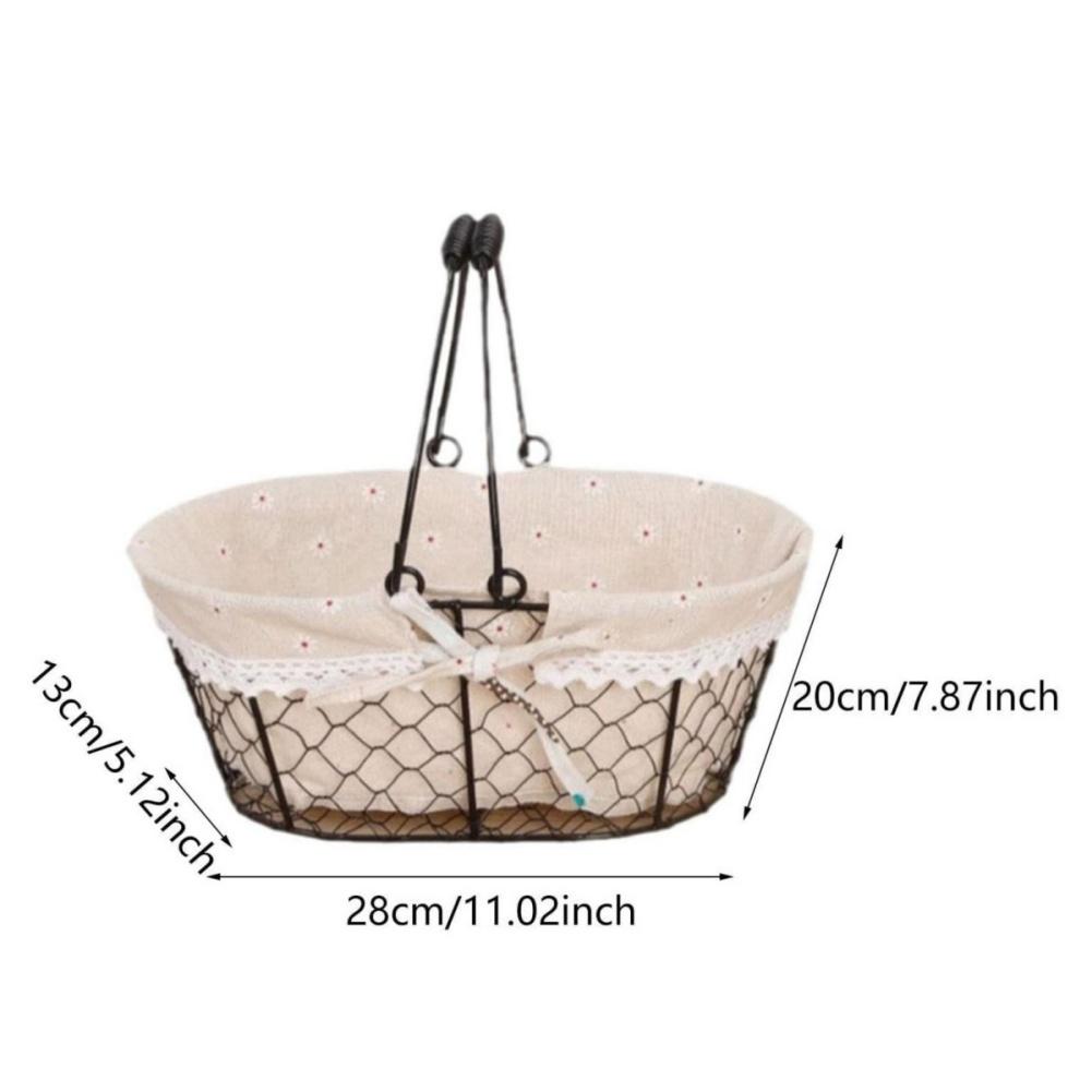 

Корзина для хранения из кованого железа, настольная корзина для хранения закусок и всякой всячины