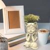 Molde de silicone para vaso de concreto, vaso de flores suculentas, argila, cimento, gesso, faça você mesmo, casa, jardim, vasos de flores, molde