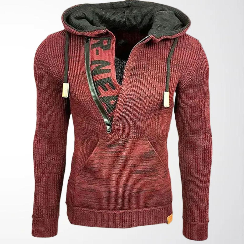 Men's Autumn/Winter Hooded Knit Sweater Pullover