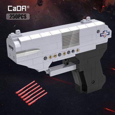 Cada Double-barreled Pistol Technical Gun Military WW2 Weapon Building Blocks City Police SWAT Bricks Gifts Toys for Children